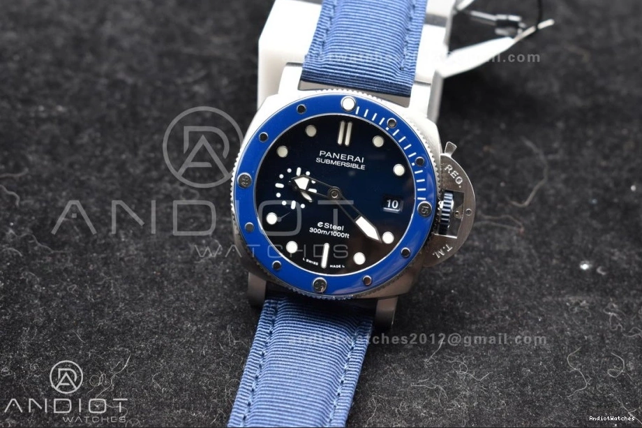 P Edition Dial 1:1 Best Strap PAM1289 Blue 994 Nylon Supportive VSF on Blue 0921